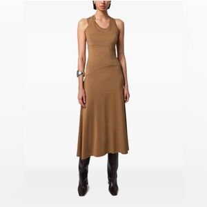 Apparis Lynn Double Layer Brown Sleeveless long Dress – Size S